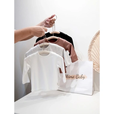 Áo cotton dài tay mềm mại, co giãn 4 chiều cho bé 5-13kg QA45 Mimo Baby - Giá 95k