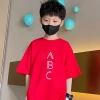 Áo cotton trẻ em ngắn tay Kapas‑T mùa hè, cổ mới, giảm giá 99.999đ