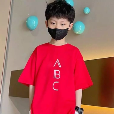 Áo cotton trẻ em ngắn tay Kapas‑T mùa hè, cổ mới, giảm giá 99.999đ