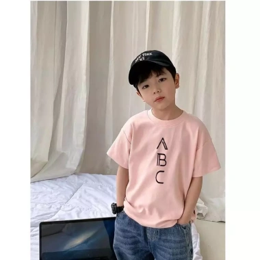 Áo cotton trẻ em ngắn tay Kapas‑T mùa hè, cổ mới, giảm giá 99.999đ