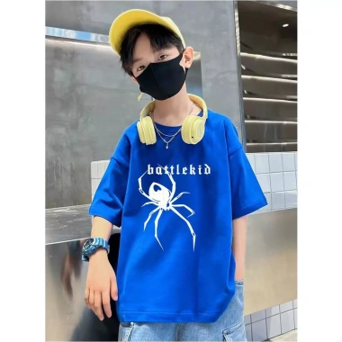 Áo cotton tròn cổ họa tiết đa năng cho nam và nữ, mát mẻ, giảm giá tới 100.333đ 4