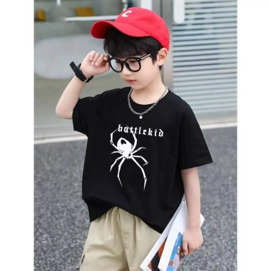 Áo cotton tròn cổ họa tiết đa năng cho nam và nữ, mát mẻ, giảm giá tới 100.333đ 5