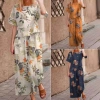 Áo cotton vải lanh in hoa tay ngắn - Bộ đồ thể thao thời trang mùa xuân, giảm giá 23% chỉ 368.804 VND