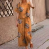 Áo cotton vải lanh in hoa tay ngắn - Bộ đồ thể thao thời trang mùa xuân, giảm giá 23% chỉ 368.804 VND 2
