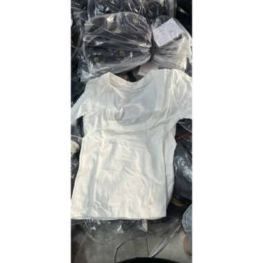 Áo cotton zip đẹp cổ chữ U bọc viền, to phom ôm co dãn, giá 49.000đ giảm sâu