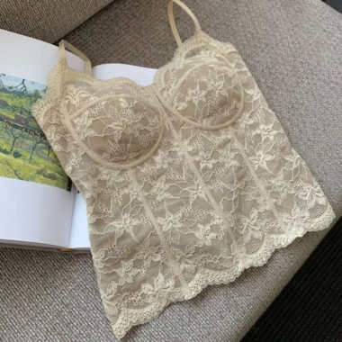 Áo Crop Top & Áo Sơ Mi Vest Ren Mỏng – Phong Cách Ngọt Ngào Mùa Hè, Giá 101.628₫