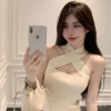 Áo Crop Top Không Tay Sexy Mùa Hè Nữ Cổ Yếm Đan Dây Buộc Lưng Hở Bustier Cắt Ngắn 105.813 2