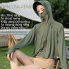 Áo Croptop Chống Nắng Nữ UPF 50+ Chống Tia UV Lụa Nhẹ Mát Lạnh Rộng Giá 80k