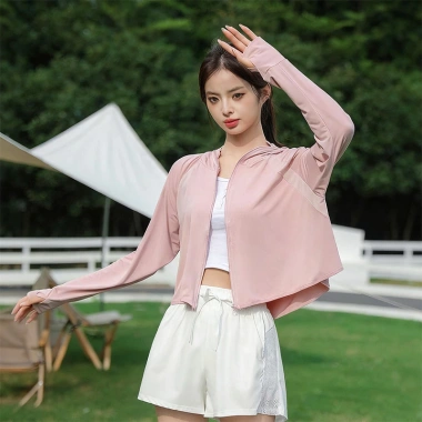 Áo Croptop Chống Nắng Nữ UPF 50+ Chống Tia UV Lụa Nhẹ Mát Lạnh Rộng Giá 80k 3