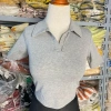 Áo croptop cổ bẻ cộc tay dáng Hàn thời trang nữ thoáng mát phong cách giảm giá 23k 2