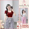 Áo Croptop Cổ Vuông Gợi Cảm, Sang Chảnh - Hot Trend 2.025, Giá Chỉ 33.000đ