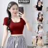 Áo Croptop Cổ Vuông Gợi Cảm, Sang Chảnh - Hot Trend 2.025, Giá Chỉ 33.000đ 9