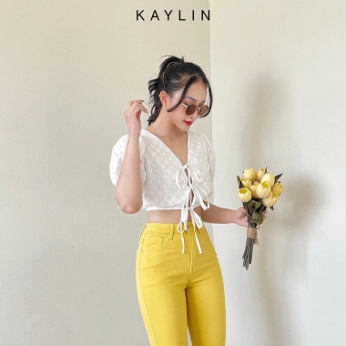 Áo croptop KAYLIN N1.729 kiểu thắt nơ thời trang, giảm giá 260k, chất liệu mềm mại 3 Áo croptop KAYLIN N1.729 kiểu thắt nơ thời trang, giảm giá 260k, chất liệu mềm mại 3
