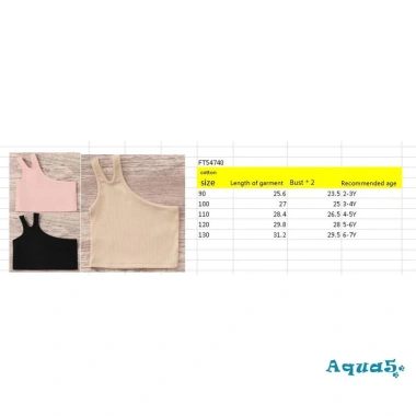 Áo croptop không tay màu đơn giản cho bé 2-7 tuổi - Thời trang mùa hè giá ưu đãi 2