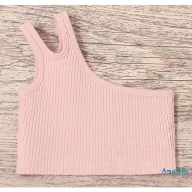 Áo croptop không tay màu đơn giản cho bé 2-7 tuổi - Thời trang mùa hè giá ưu đãi 4