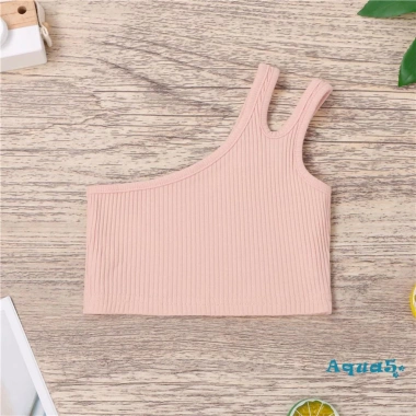 Áo croptop không tay màu đơn giản cho bé 2-7 tuổi - Thời trang mùa hè giá ưu đãi 6