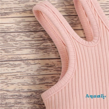 Áo croptop không tay màu đơn giản cho bé 2-7 tuổi - Thời trang mùa hè giá ưu đãi 8