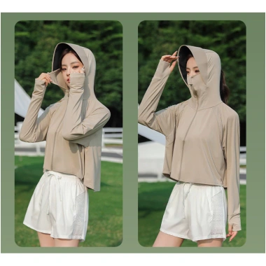 Áo Croptop Nữ Chống Nắng UPF 50+ Chống UV Lụa Nhẹ Mát Lạnh Giá 83.000đ