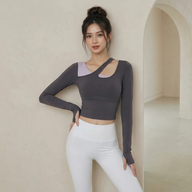 Áo Croptop Nữ Dài Tay Thun Lạnh Co Giãn 4 Chiều Dáng Ôm Thoáng Thấm Hút Mồ Hôi 260.000₫