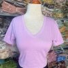 Áo croptop nữ tay ngắn cổ V xinh xắn, sexy, giảm giá 56k - Chỉ 56.090₫ 2