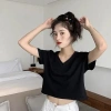Áo croptop nữ tay ngắn cổ V xinh xắn, sexy, giảm giá 56k - Chỉ 56.090₫ 3