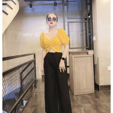 Áo croptop rúm ngực nhún lưng - Thiết kế sexy, giá chỉ 82.800₫ giảm mạnh