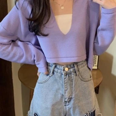 Áo Croptop Tay Dài Cổ Khoét Gợi Cảm Sexy - Giá 124.200₫ Giảm Đặc Biệt 6 Áo Croptop Tay Dài Cổ Khoét Gợi Cảm Sexy - Giá 124.200₫ Giảm Đặc Biệt 6