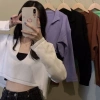 Áo Croptop Tay Dài Cổ Khoét Gợi Cảm Sexy - Giá 124.200₫ Giảm Đặc Biệt 7