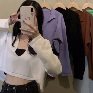 Áo Croptop Tay Dài Cổ Khoét Gợi Cảm Sexy - Giá 124.200₫ Giảm Đặc Biệt 7 Áo Croptop Tay Dài Cổ Khoét Gợi Cảm Sexy - Giá 124.200₫ Giảm Đặc Biệt 7