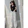 Áo Croptop Thun Gân Nhún Eo Cổ V Lai Bầu Tay Ngắn - Giảm Giá Đến 110k 4