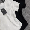 Áo Croptop Thun Gân Nhún Eo Cổ V Lai Bầu Tay Ngắn - Giảm Giá Đến 110k 9