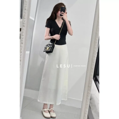 Áo Croptop V-neck viền ren thắt eo tay ngắn - Ảnh tự chụp, giá chỉ 167.000₫