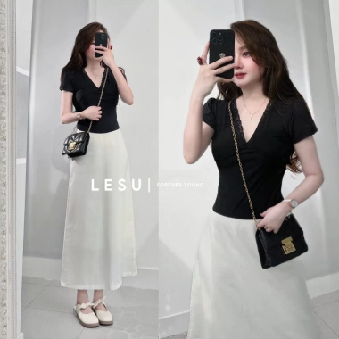 Áo Croptop V-neck viền ren thắt eo tay ngắn - Ảnh tự chụp, giá chỉ 167.000₫ 10 Áo Croptop V-neck viền ren thắt eo tay ngắn - Ảnh tự chụp, giá chỉ 167.000₫ 10