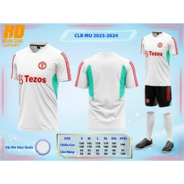 Áo Đá Banh, Quần Đá Bóng CLB MU MC 23‑24 – Vải Mè Hàn Quốc Thấm Hút, Co Giãn, Giá 165k 3
