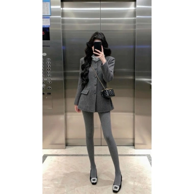 Áo Dạ Blazer Dài Tôn Eo Nút Kim Loại Sang Trọng - Thanh Lịch, Giá Ưu Đãi 720k