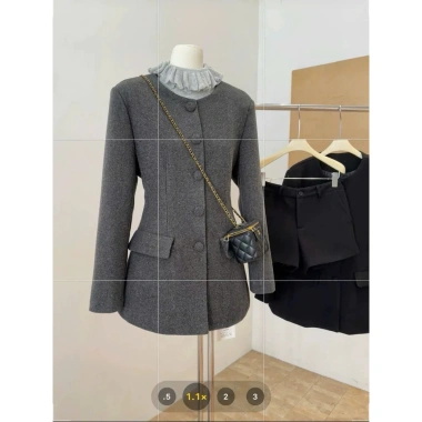 Áo Dạ Blazer Dài Tôn Eo Nút Kim Loại Sang Trọng - Thanh Lịch, Giá Ưu Đãi 720k