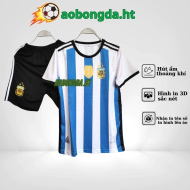 Áo đá bóng Nam/Nữ Đội tuyển Argentina - Size 8-95kg, In tên, Giá ưu đãi 59.400đ Áo đá bóng Nam/Nữ Đội tuyển Argentina - Size 8-95kg, In tên, Giá ưu đãi 59.400đ