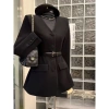 Áo Dạ Cổ Tròn Cúc Bọc Túi Thật Siêu Sang - Hack Dáng Dạ Đi Chơi Đi Làm Hannie 405k 10