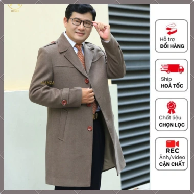 Áo dạ nam trung niên dài sang trọng, lịch lãm – Giá chỉ 892.500 VND