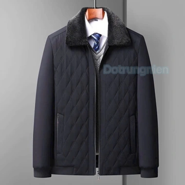 Áo Dạ Nam Trung Niên Lót Lông Cừu Cổ Lông Sang Trọng Thanh Lịch Ấm Áp K103 K102 Giá 550k 5