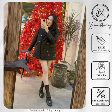 Áo dạ tweed cổ vest 75cm - Phong cách lịch lãm, giảm giá đặc biệt 625k 2