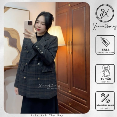 Áo dạ tweed cổ vest 75cm - Phong cách lịch lãm, giảm giá đặc biệt 625k 3