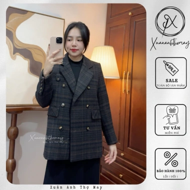 Áo dạ tweed cổ vest 75cm - Phong cách lịch lãm, giảm giá đặc biệt 625k 5