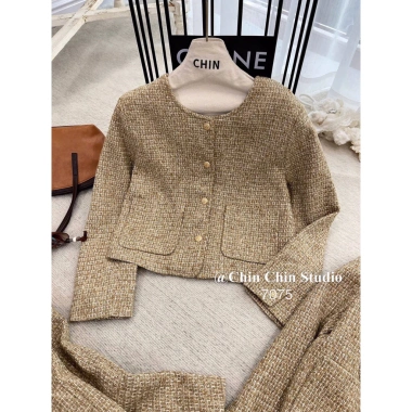 Áo dạ tweed túi hộp cúc đồng ADTTHC – Giá 660.000, giảm 151.800, sang trọng