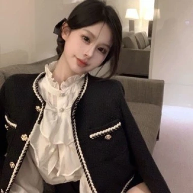 Áo dạ tweed viền thừng trắng tiểu thư sang chảnh Hàn Quốc - Giá 199.000đ 6 Áo dạ tweed viền thừng trắng tiểu thư sang chảnh Hàn Quốc - Giá 199.000đ 6