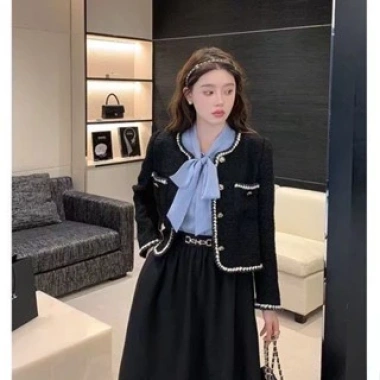 Áo dạ tweed viền thừng trắng tiểu thư sang chảnh Hàn Quốc - Giá 199.000đ 9 Áo dạ tweed viền thừng trắng tiểu thư sang chảnh Hàn Quốc - Giá 199.000đ 9