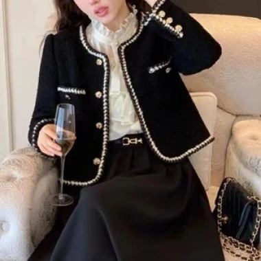 Áo dạ tweed viền thừng trắng tiểu thư sang chảnh Hàn Quốc - Giá 199.000đ 10 Áo dạ tweed viền thừng trắng tiểu thư sang chảnh Hàn Quốc - Giá 199.000đ 10