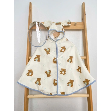 Áo dài 100cm chống nắng bé CHII BABIES - Đũi gân Khủng Long kèm tấm chắn, giá ưu đãi 109k 4