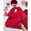 Áo dài 2 lớp thêu hạc đỏ cho bé gái lễ Tết, form dáng đẹp, giảm giá 139k 2
