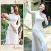 Áo dài 4 tà truyền thống CHAANG trắng nữ sinh, cổ cao 5cm, tay dài mềm mại – Giá ưu đãi 320.742₫